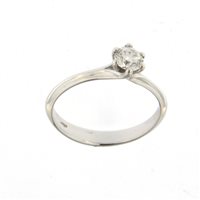 Anello Soranzo Gioielli Donna Solitario in Oro bianco Diamante 0.4 Ct NP10247488-13 - NP10247488-13